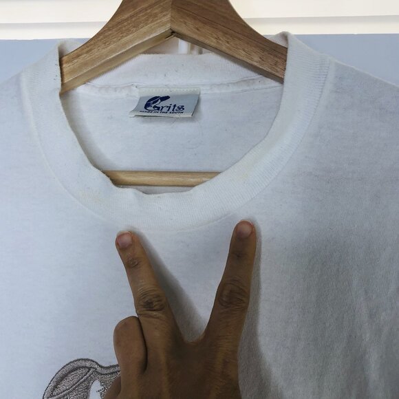 Vtg Grits Women Embroidered Girls Raised In The South Sz L Single Stitch T Shirt - Picture 5 of 10